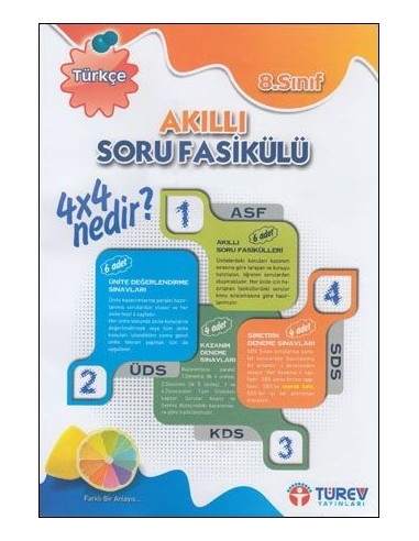 Türev Yayınları 8.Sınıf Türkçe Akıllı Soru Fasikülü