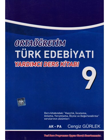 Akköprü Yayıncılık 9.Sınıf Türk Edebiyatı Yardımcı Ders Kitabı