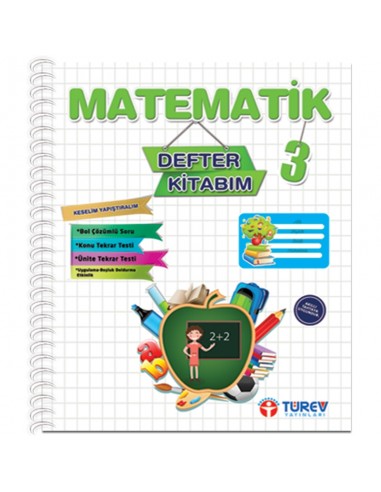 Türev Yayınları 3.Sınıf Matematik Defter Kitabım
