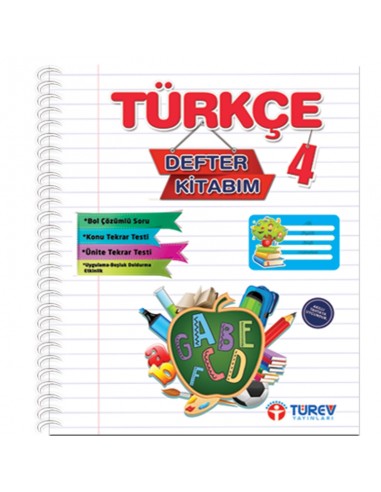 Türev Yayınları 4.Sınıf Türkçe Defter Kitabım