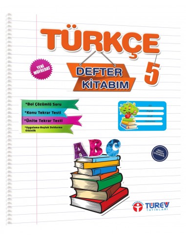 Türev Yayınları 5.Sınıf Türkçe Defter Kitabım