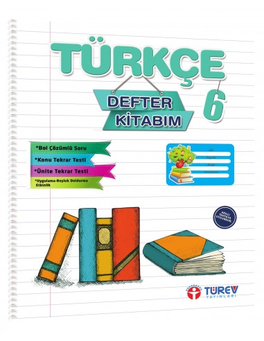 Türev Yayınları 6.Sınıf Türkçe Defter Kitabım