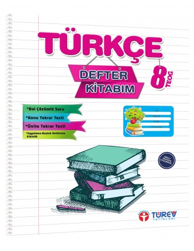 Türev Yayınları 8. Sınıf Türkçe Defter Kitabım