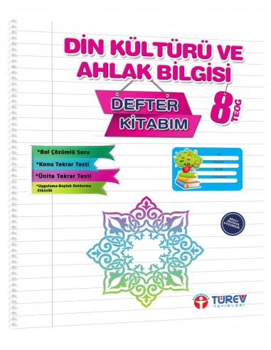 Türev Yayınları 8. Sınıf Din Kültürü ve Ahlak Bilgisi Defter Kitabım