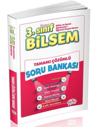 Editör Yayınları 3.Sınıf BİLSEM Tamamı Çözümlü Soru Kitabı