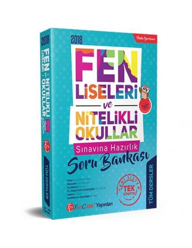 FenCebir Yayınları 2018 Fen ve Anadolu Liselerine Hazırlık Tüm Dersler Soru Bankası
