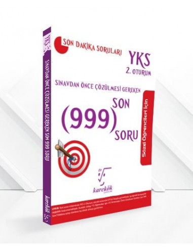 Karekök Yayınları YKS 2. Oturum Sınavdan Önce Çözülmesi Gereken Son 999 Soru