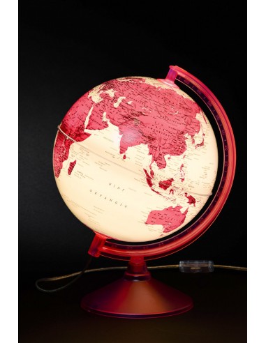 Işıklı Globe Magenta (26 cm) Renkli Küre - Gürbüz Yayınları