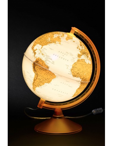 Işıklı Globe Orange (26 cm) Renkli Küre - Gürbüz Yayınları