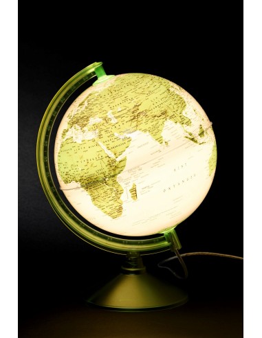 Işıklı Globe Green (26 cm) Renkli Küre - Gürbüz Yayınları