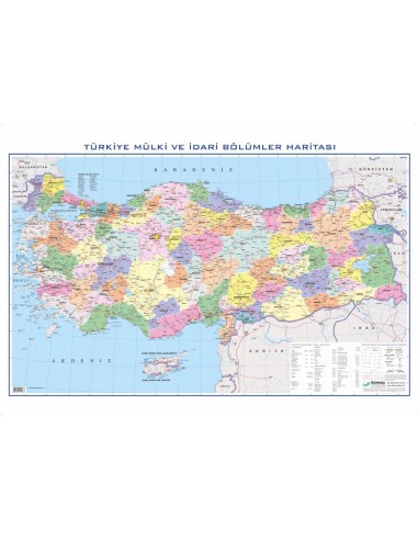 Türkiye Siyasi Haritası (70x100) - Gürbüz Yayınları