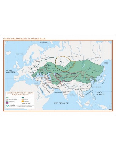Cengiz İmparatorluğu Haritası (70x100) - Gürbüz Yayınları