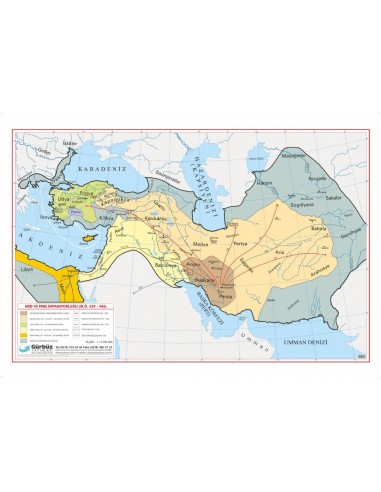 Med ve Pers İmparatorluğu Haritası (70x100) - Gürbüz Yayınları