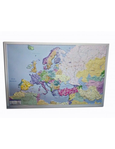 Kabartma Posta Kodlu Avrupa Haritası (70x100) - Gürbüz Yayınları
