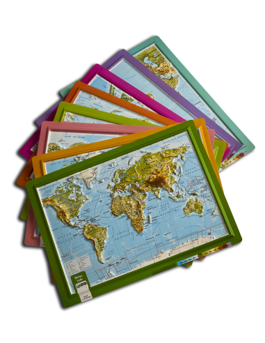 Kabartma Dünya Atlası (A4 Boyutu) - Gürbüz Yayınları