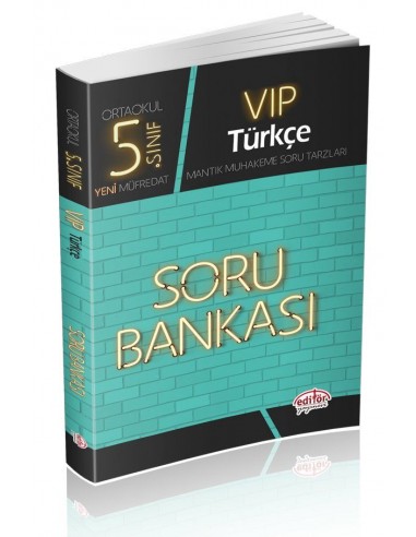 Editör Yayınları Ortaokul 5.Sınıf VİP Türkçe Soru Bankası