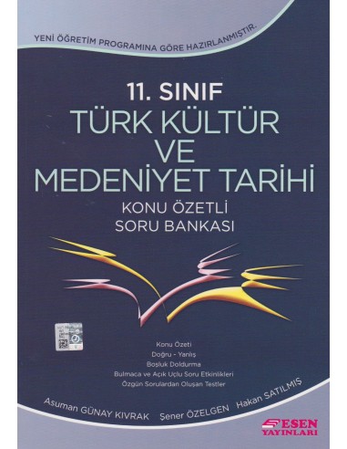 Esen Yayınları 11.Sınıf Türk Kültür Tarihi Özetli Soru Bankası