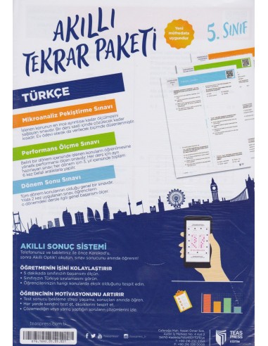 Teas Press 5.Sınıf Türkçe Akıllı Tekrar Paketi