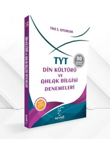 Karekök Yayınları YKS 1. Oturum TYT Din Kültürü ve Ahlak Bilgisi Denemeleri - 50 Çözümlü Deneme