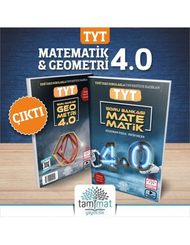 Tammat Yayıncılık  TYT Matematik 4.0 ve TYT Geometri 4.0 Soru Bankası