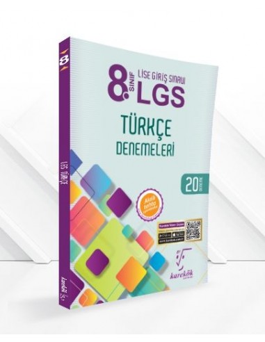 Karekök Yayınları 8. Sınıf LGS Türkçe Denemeleri - 20 Deneme