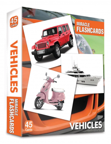 Vehicles Miracle Flashcards 45 Cards - MK Publications