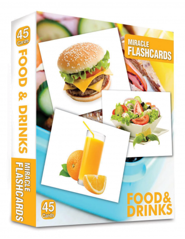 Food and Drinks Miracle Flashcards 45 Cards - MK Publications