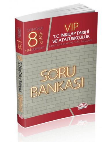 Editör 8. Sınıf VIP TC. İnkılap Tarihi ve Atatürkçülük Soru Bankası