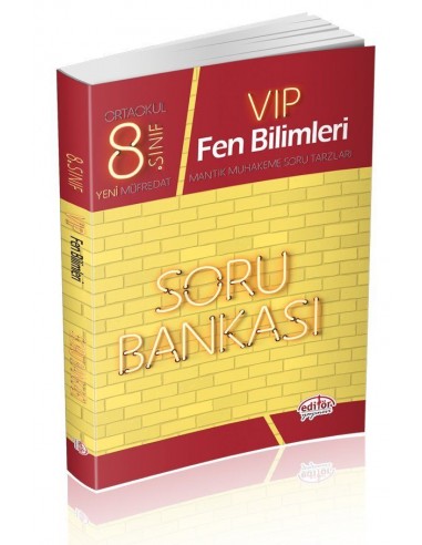 Editör Yayınları 8. Sınıf VIP Fen Bilimleri Soru Bankası