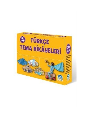 Türkçe Tema Hikayeleri Seti (4. Sınıf 10 Kitap)  - Martı Yayınları