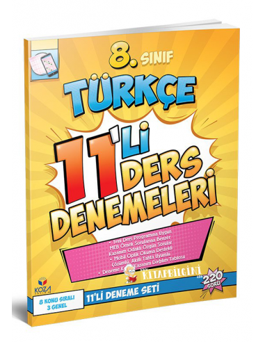 Koza Yayınları 8. Sınıf Türkçe 11'li Ders Denemeleri