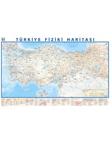 Türkiye Siyasi / Fiziki Çift Taraflı Harita (70x100) - Mepmedya Yayınları