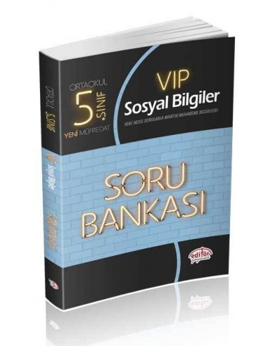 Editör Yayınları 5.Sınıf VIP Sosyal Bilgiler Soru Bankası