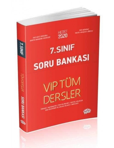 Editör 7. Sınıf VIP Tüm Dersler Soru Bankası Kırmızı Kitap