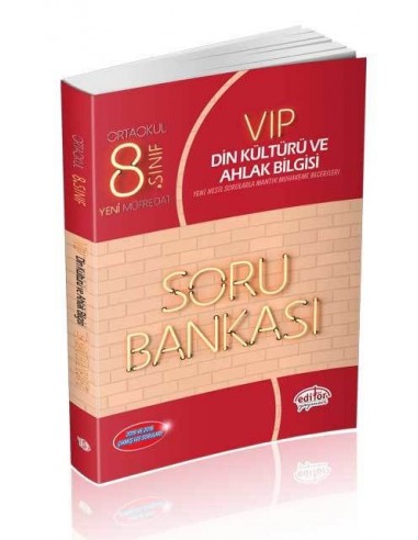 Editör 8. Sınıf VIP Din Kültürü ve Ahlak Bilgisi Soru Bankası