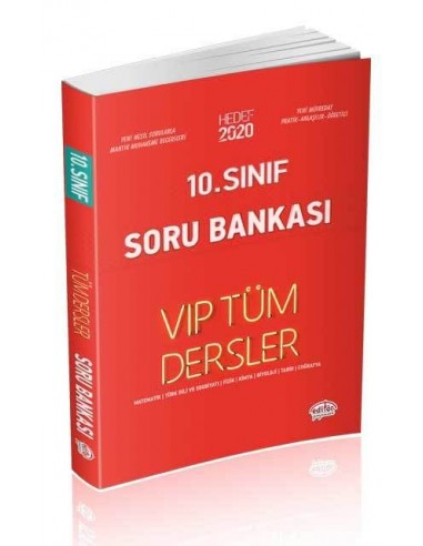 Editör 10. Sınıf VIP Tüm Dersler Soru Bankası Kırmızı Kitap