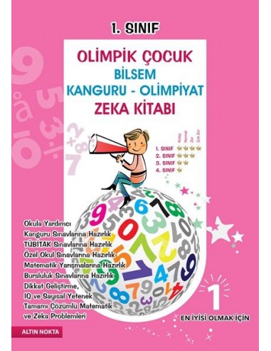 Altın Nokta 1.Sınıf Olimpik Çocuk Matematik ve Zeka Test Kitabı