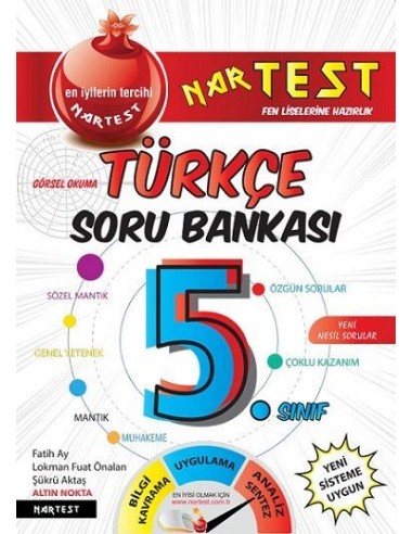 Nartest 5. Sınıf Süper Zeka Fen Liselerine Hazırlık Türkçe Soru Bankası