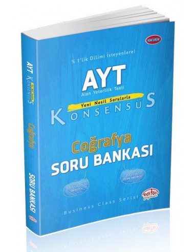 Editör Yayınları AYT Konsensüs Coğrafya Soru Bankası