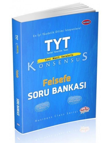 Editör Yayınları TYT Konsensüs Felsefe Soru Bankası