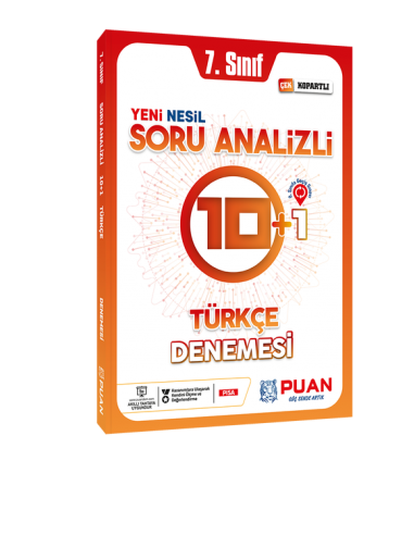 Puan Yayınları 7. Sınıf Türkçe Soru Analizli 10+1 Deneme
