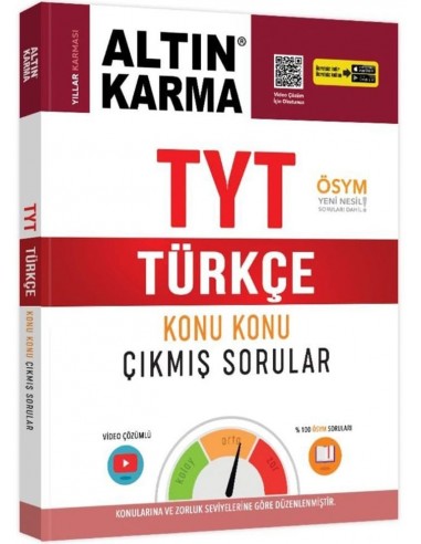 Altın Karma TYT Türkçe Konu Konu Çıkmış Sorular