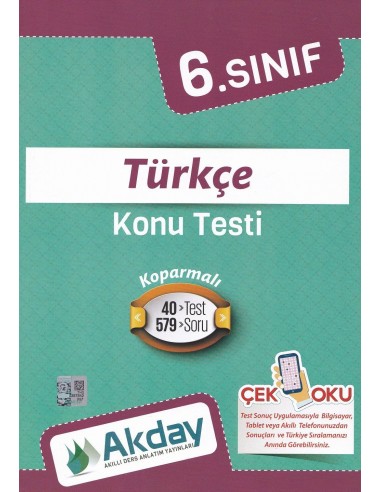 6.Sınıf Türkçe Konu Testi