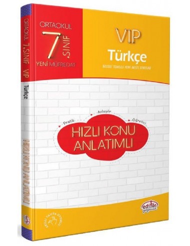 Editör 7. Sınıf VIP Türkçe Hızlı Konu Anlatımlı