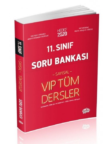 Editör 11. Sınıf VIP Tüm Dersler (Sayısal) Soru Bankası Kırmızı Kitap