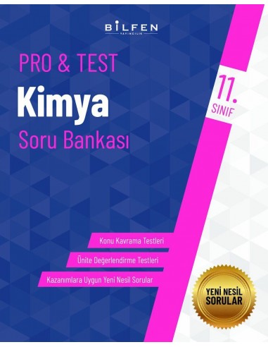 Bilfen Yayınları 11. Sınıf  Pro Test Kimya Soru Bankası