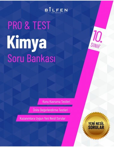 Bilfen Yayınları 10. Sınıf  Pro Test Kimya Soru Bankası