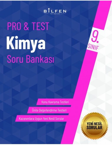 Bilfen Yayınları 9. Sınıf  Pro Test Kimya Soru Bankası