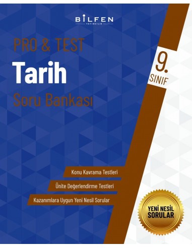 Bilfen Yayınları 9. Sınıf  Pro Test Tarih Soru Bankası
