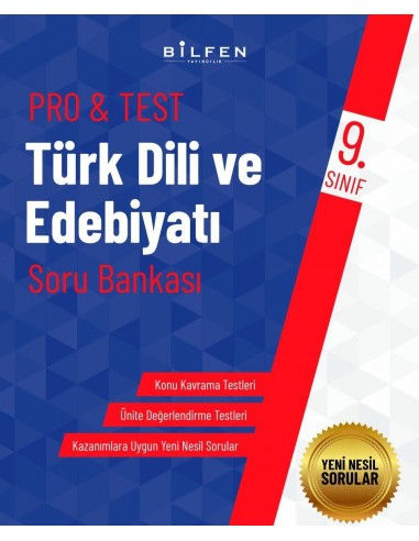 Bilfen Yayınları 9. Sınıf  Pro Test Türk Dili ve  Edebiyatı Soru Bankası